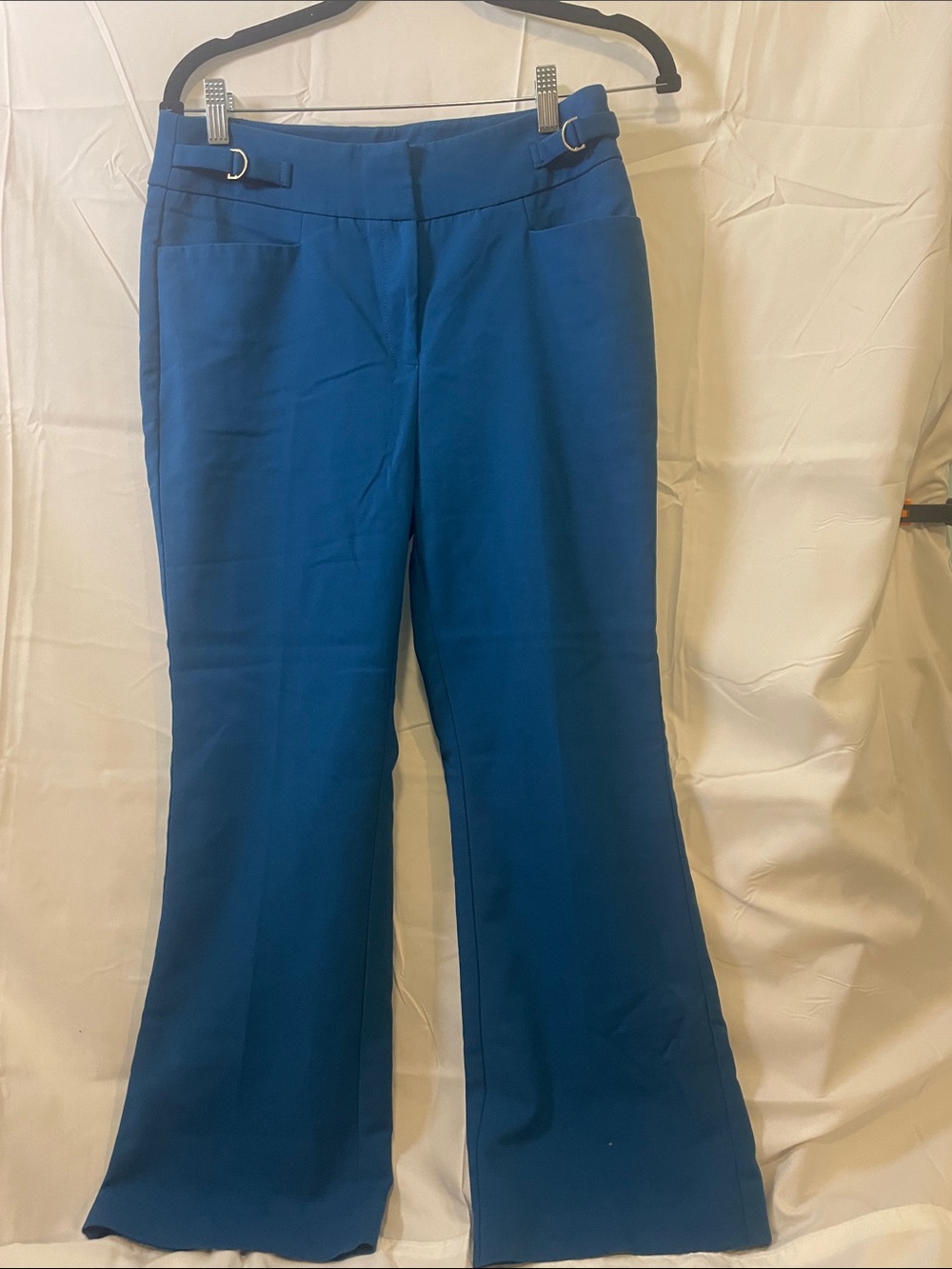 Teal wide leg dress pants 7th Avenue